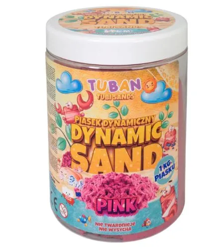 tuban kinetički pijesak 1kg - roza - slika 3