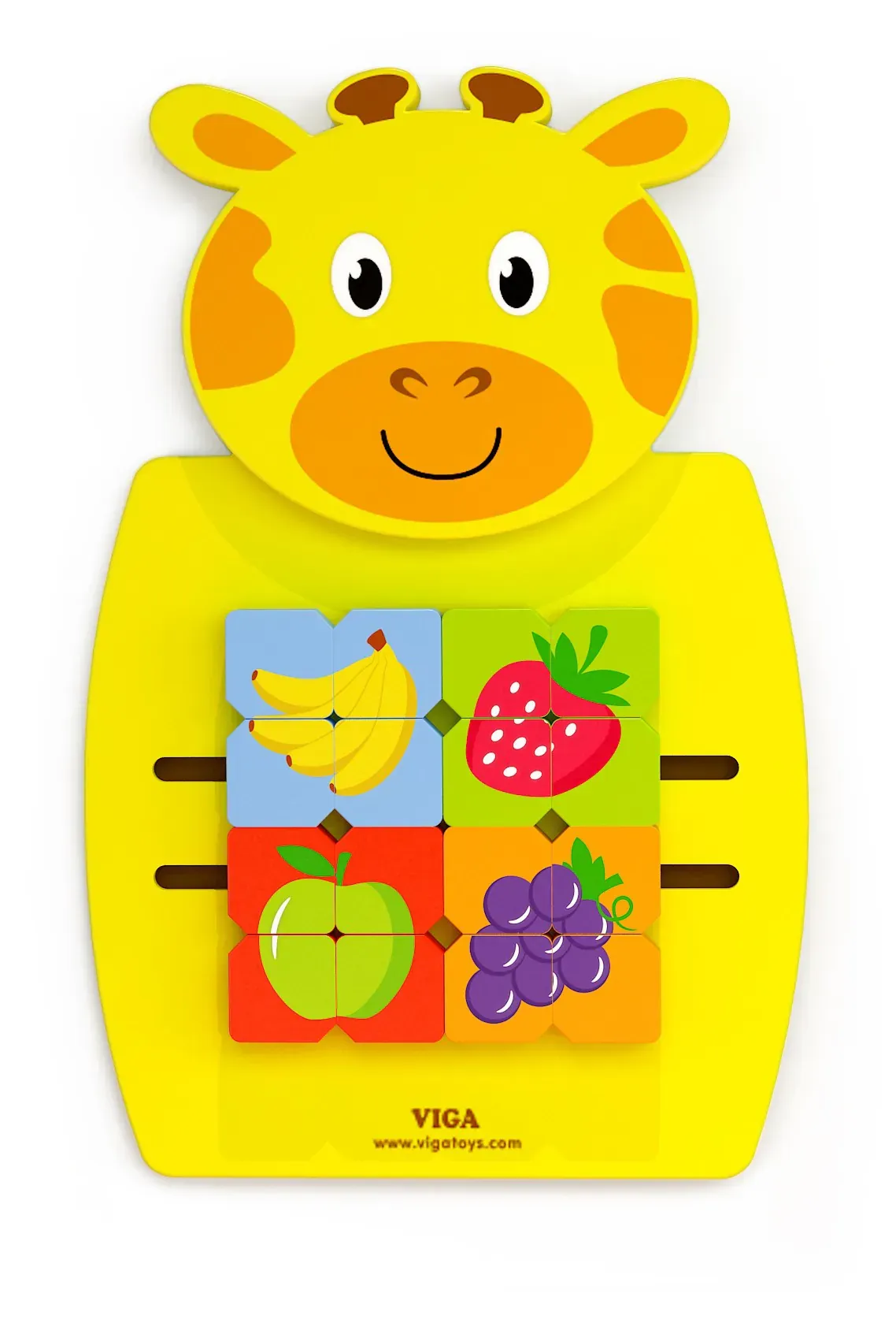 viga montessori drvena manipulativna ploča žirafe - slika 2
