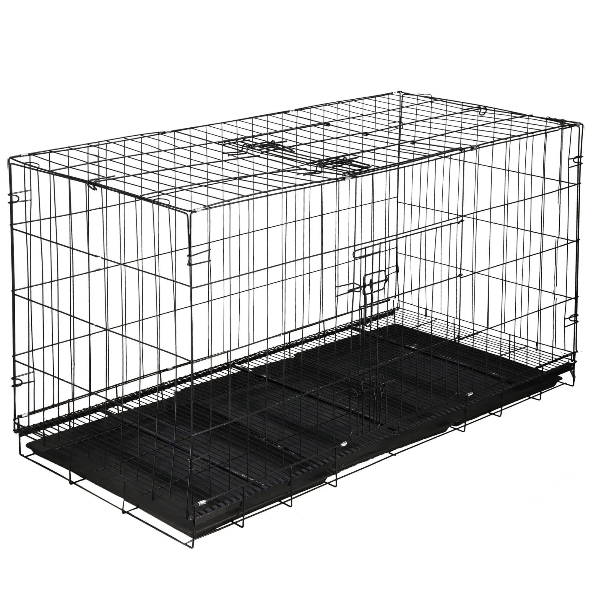 metalni kavez za životinje 130 x 60 x 70 cm - slika 4