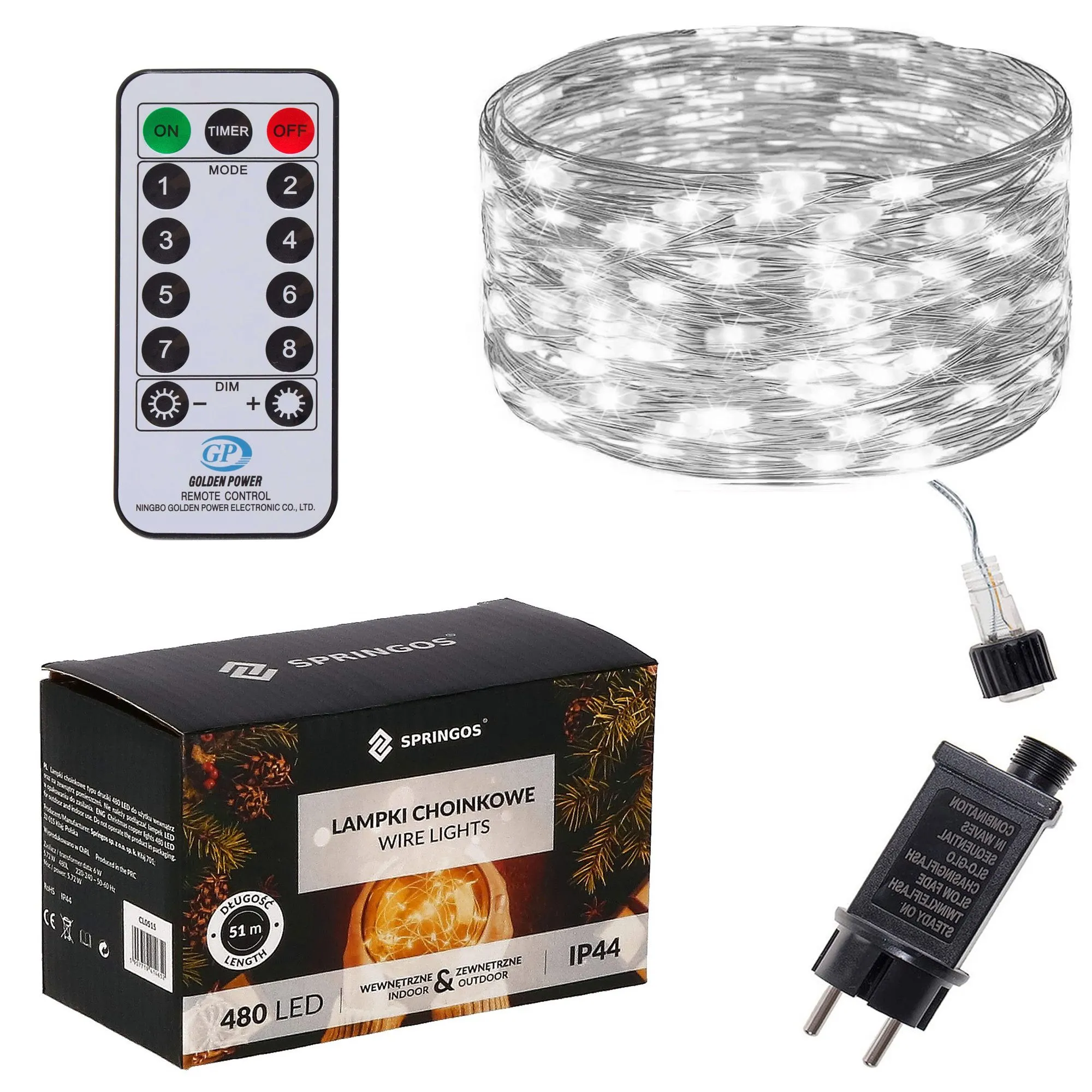 led božićne lampice 480 dioda, hladno bijela - slika 12