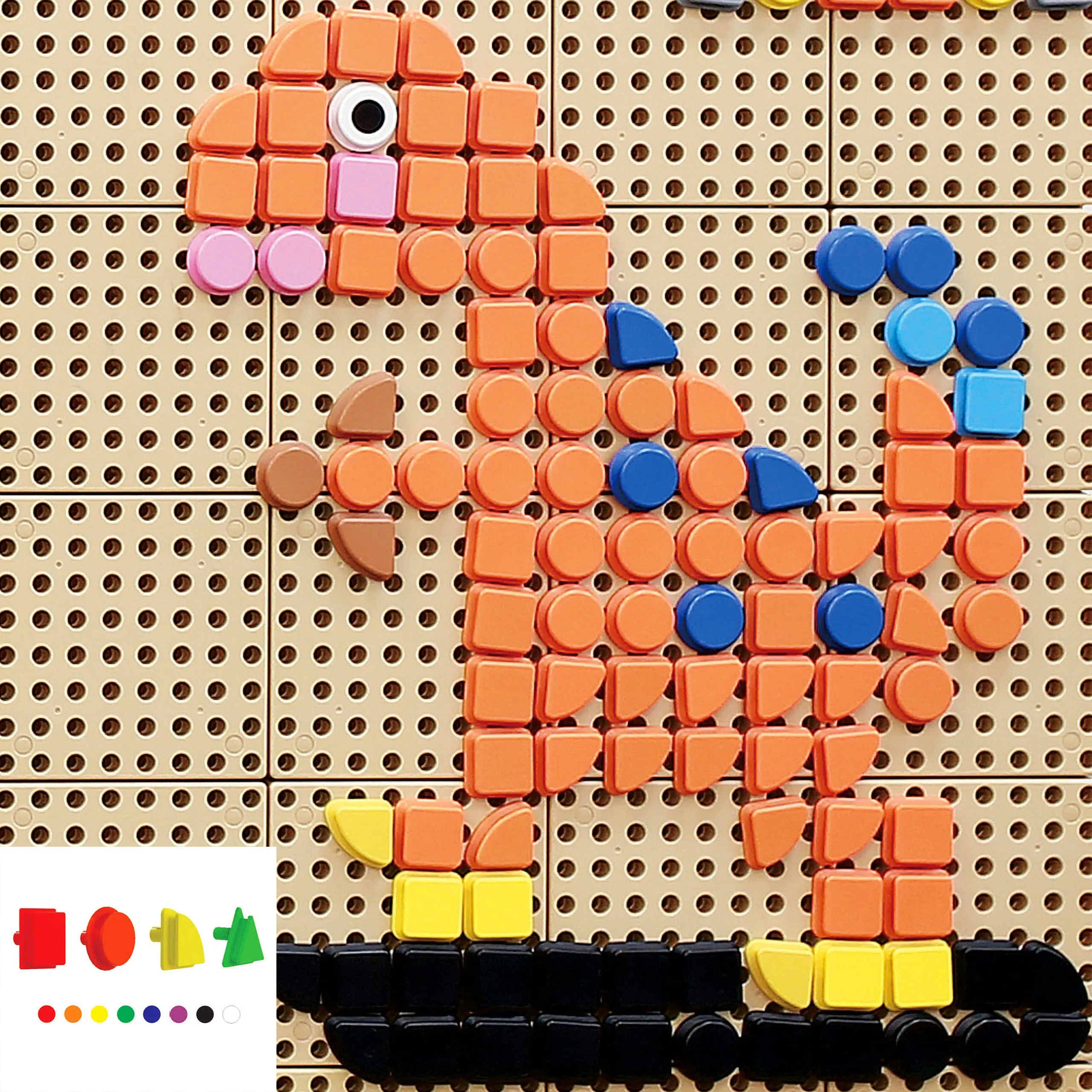 masterkidz geometrijski elementi 8 boja, 256 komada, pribor za stem tablice - slika 3