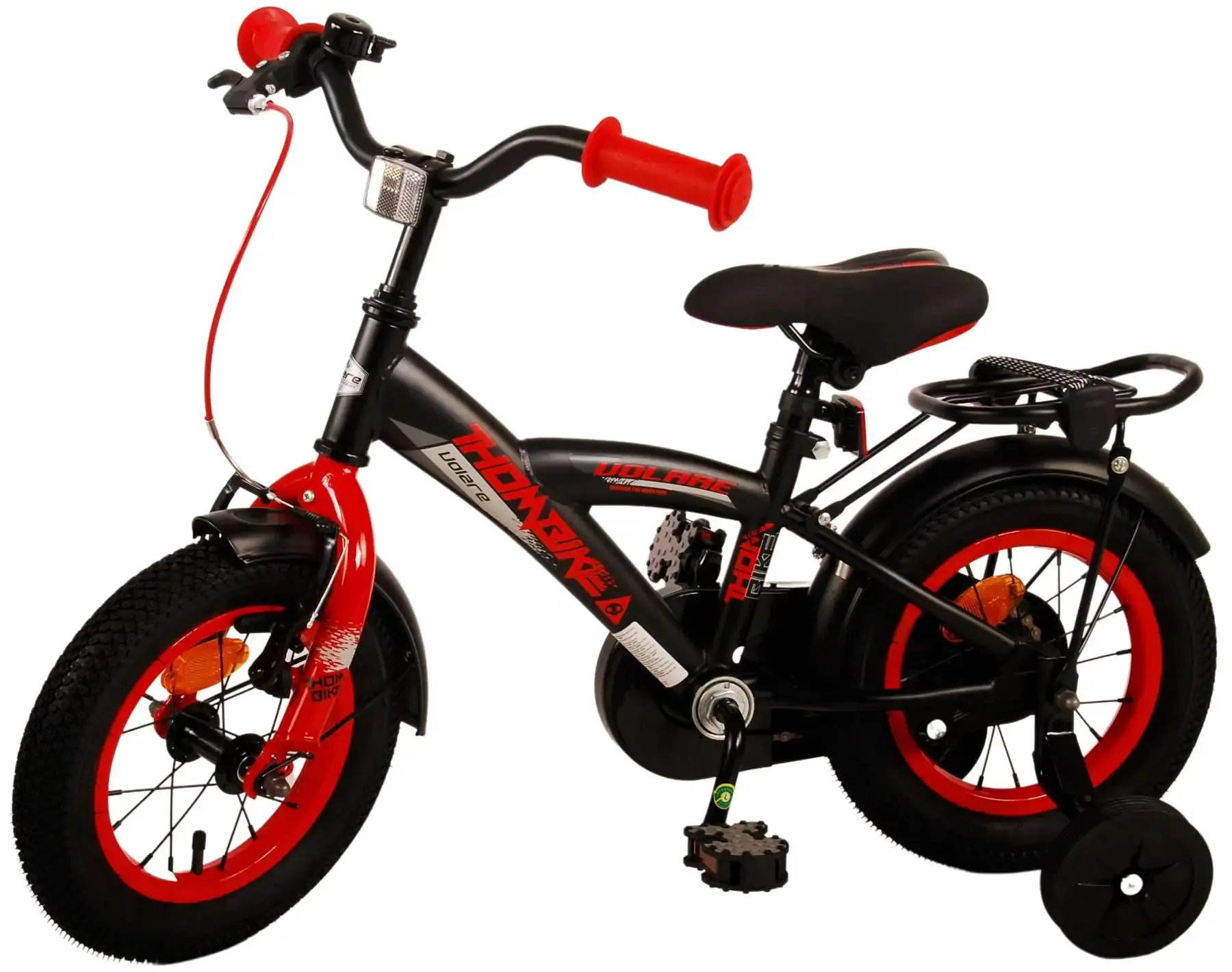 volare dječji bicikl thombike 12" crno-crveni - slika 15