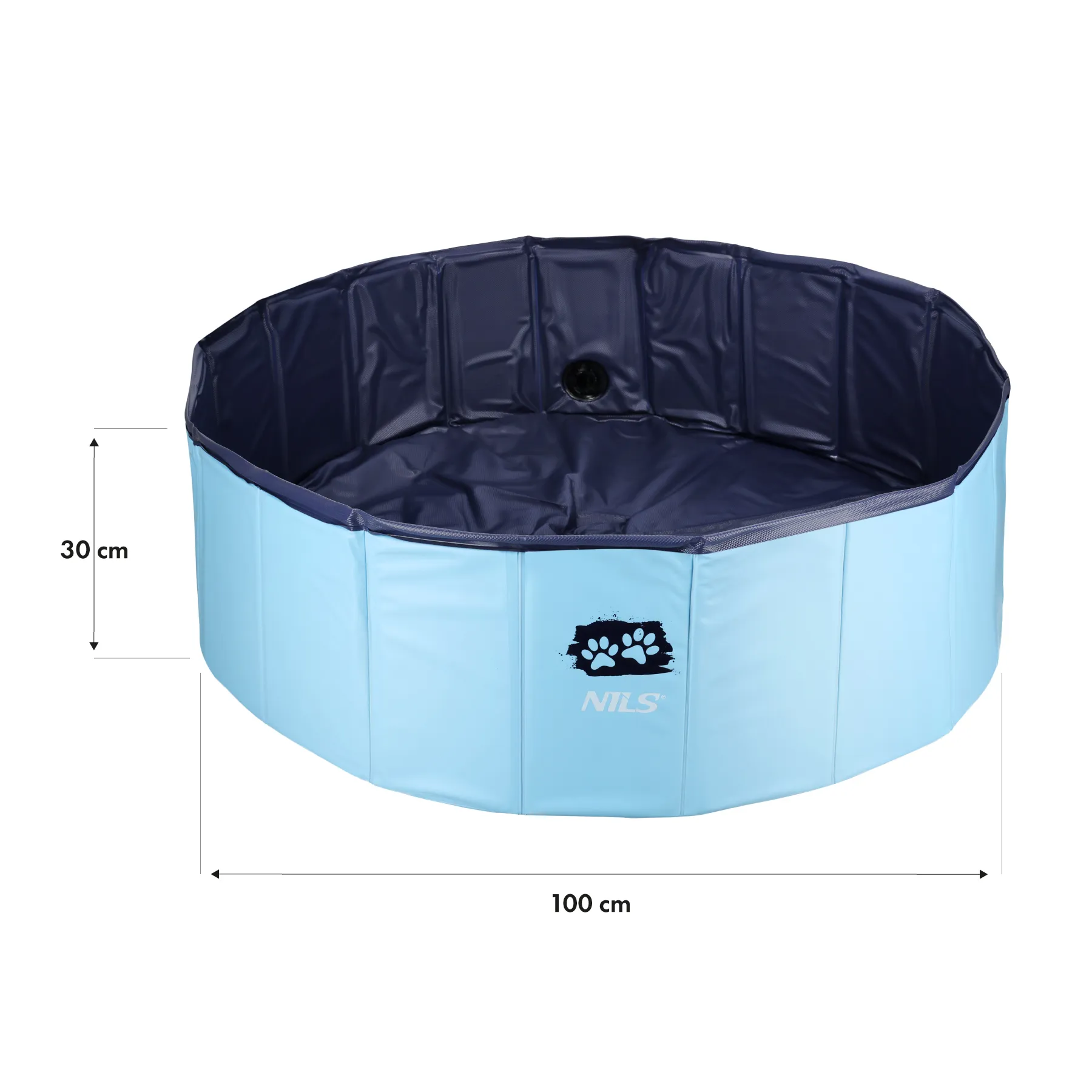 sklopivi bazen za pse 100x30 cm nils camp - slika 7