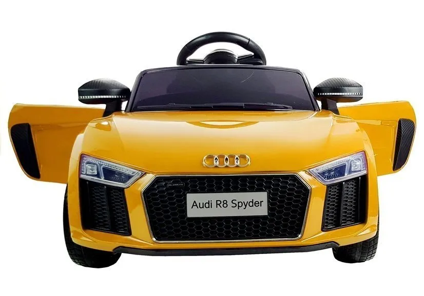 električni automobil audi r8 spyder - žuti - slika 3