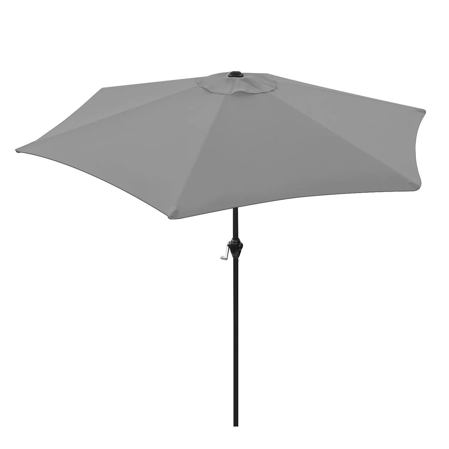 sklopivi vrtni balkon suncobran, podesiv, 210 cm – sivi - slika 4