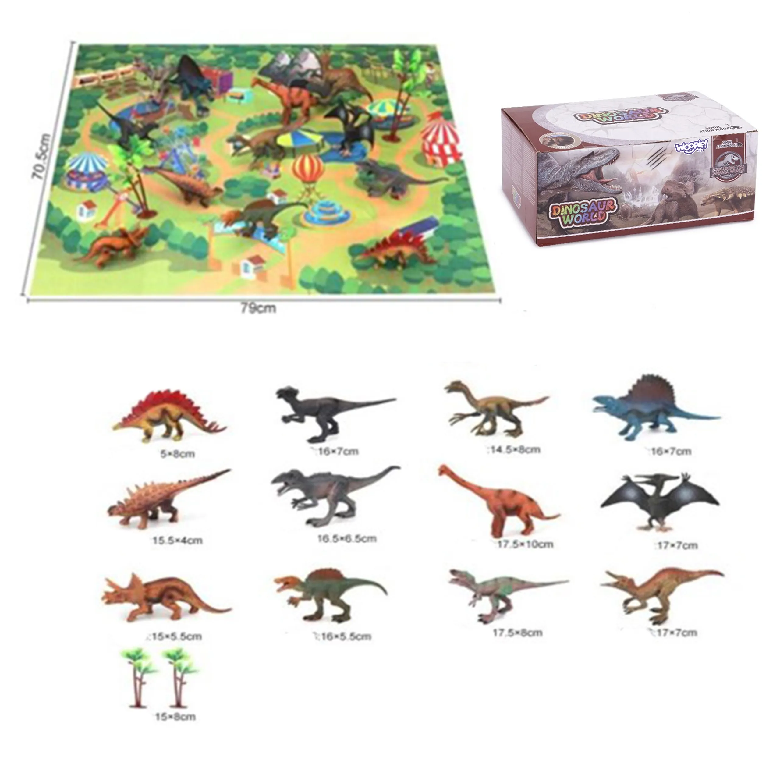 woopie set figurice dinosaura xl 13 el. + podloga - slika 10