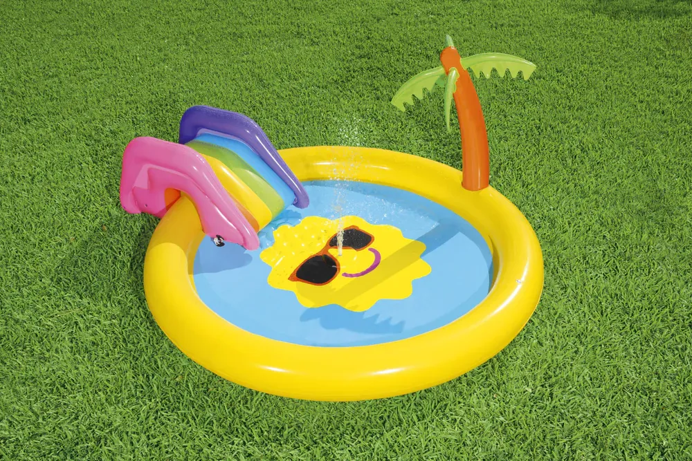 bestway 53071 dječji bazen s toboganom 237x201x104cm - slika 7