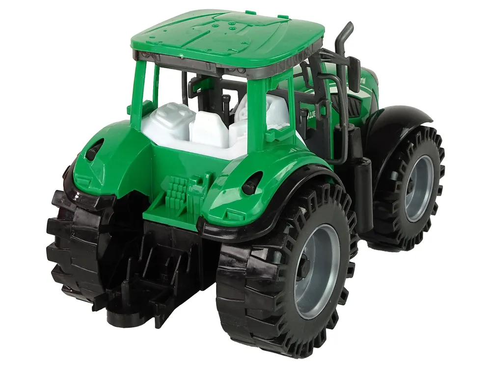 zeleni traktor sa crvenom prikolicom fractal - slika 4