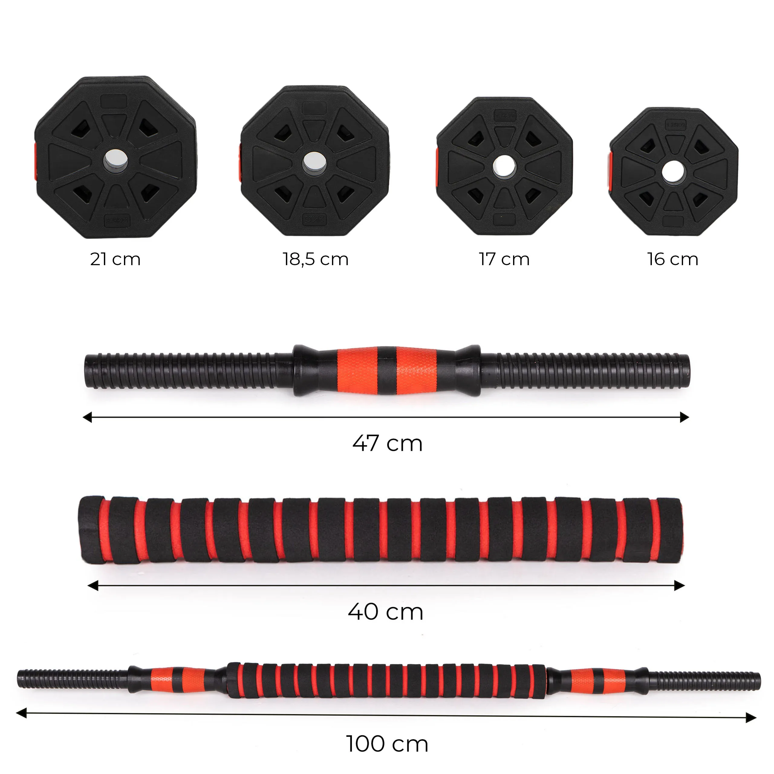 podesivi set utega octagon 2x15kg - slika 7