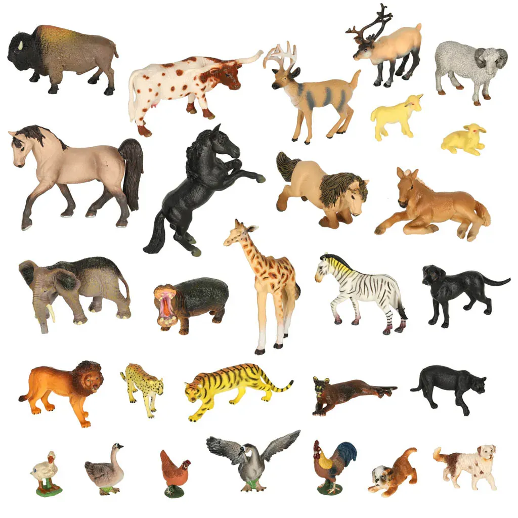 set životinjskih figura zoološki vrt, 28 kom - slika 1
