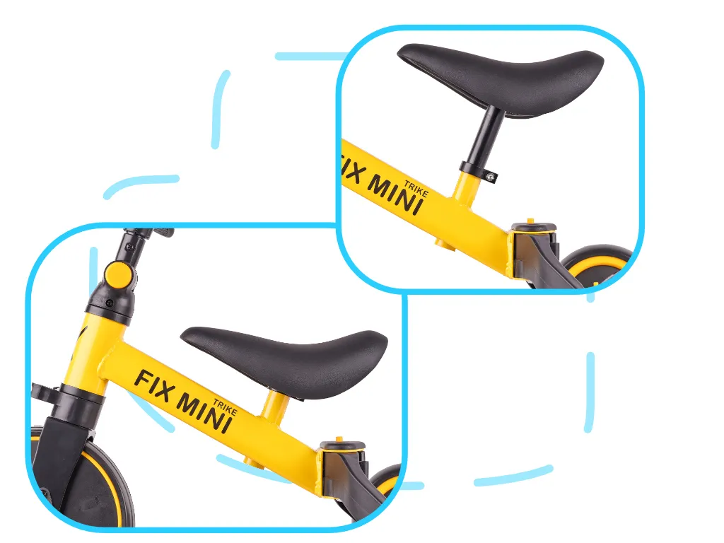 trike fix mini 3u1 tricikl s pedalama žuti - slika 6