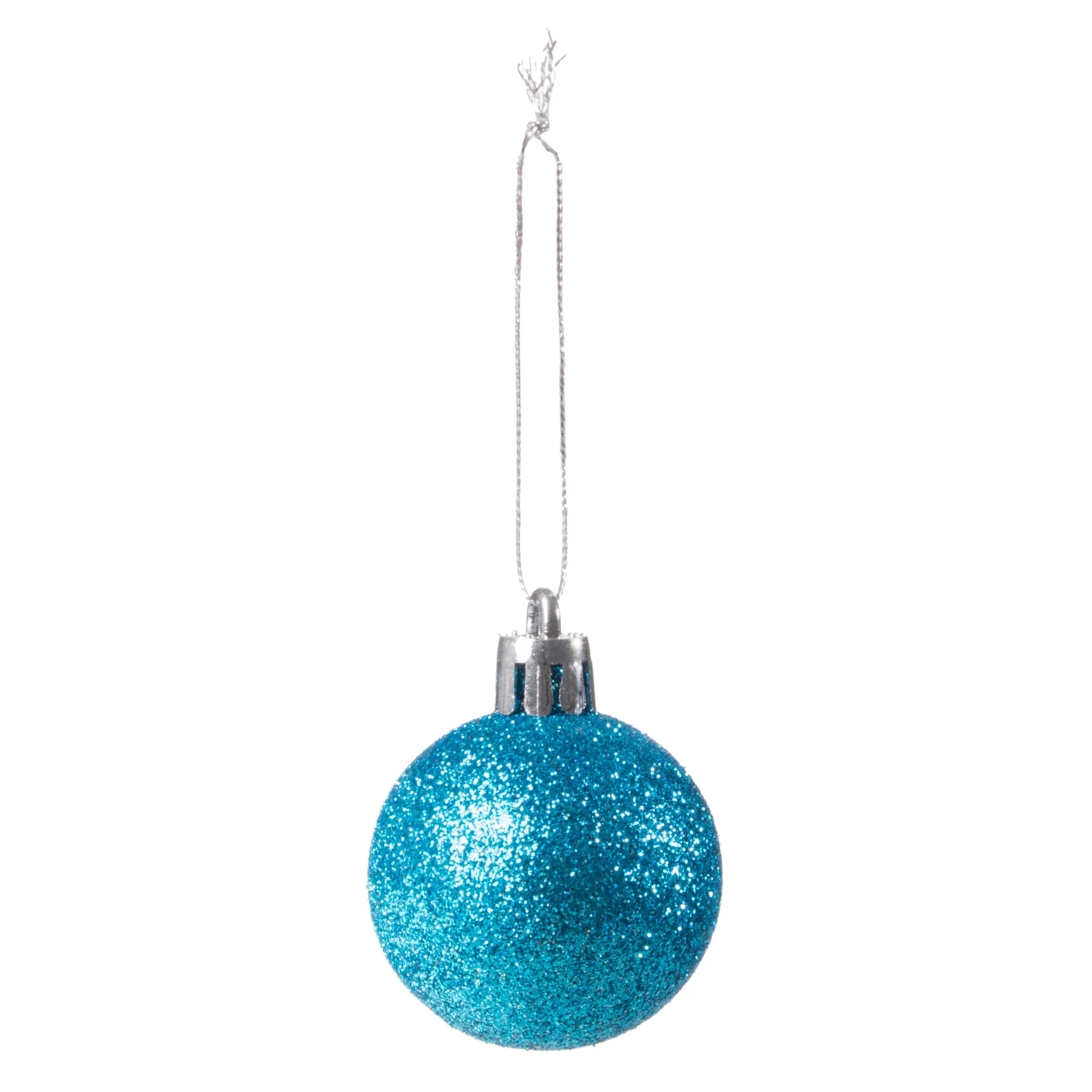 božićne kuglice 4 cm – set od 20 komada, plave - slika 4