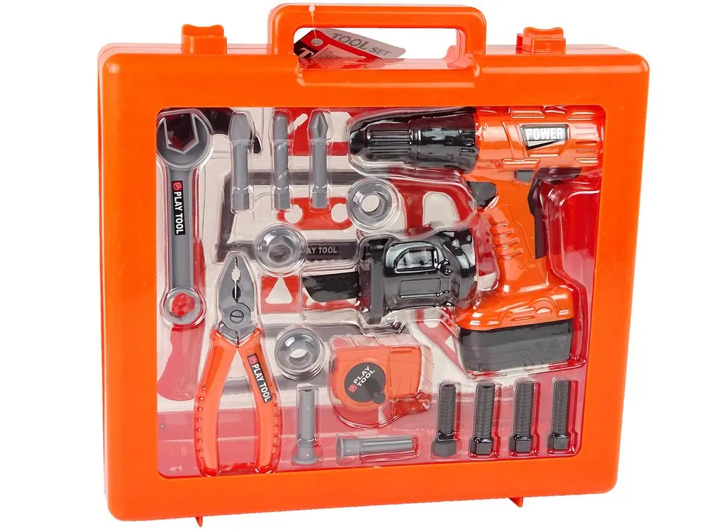 dječji diy set za majstore 27 kom. narančasti - slika 4