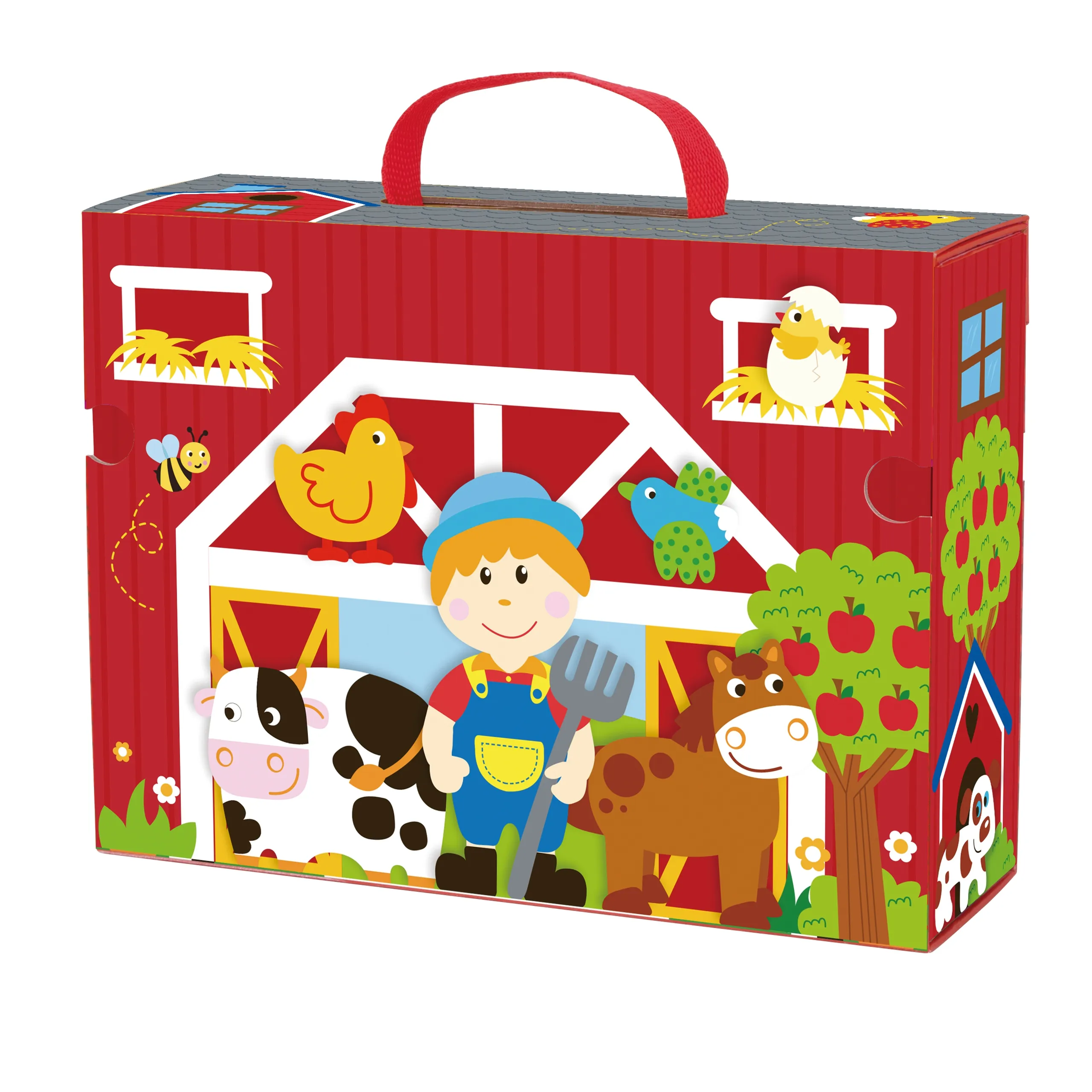 tooky toy drveni kofer s dodacima - farma - slika 5