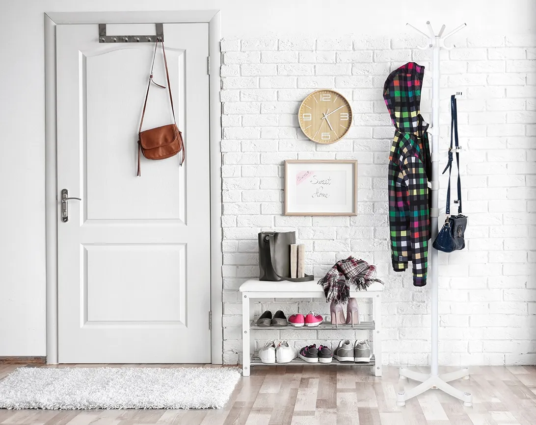 modernhome vješalica za kapute 4+6 kraka bijeli - slika 5