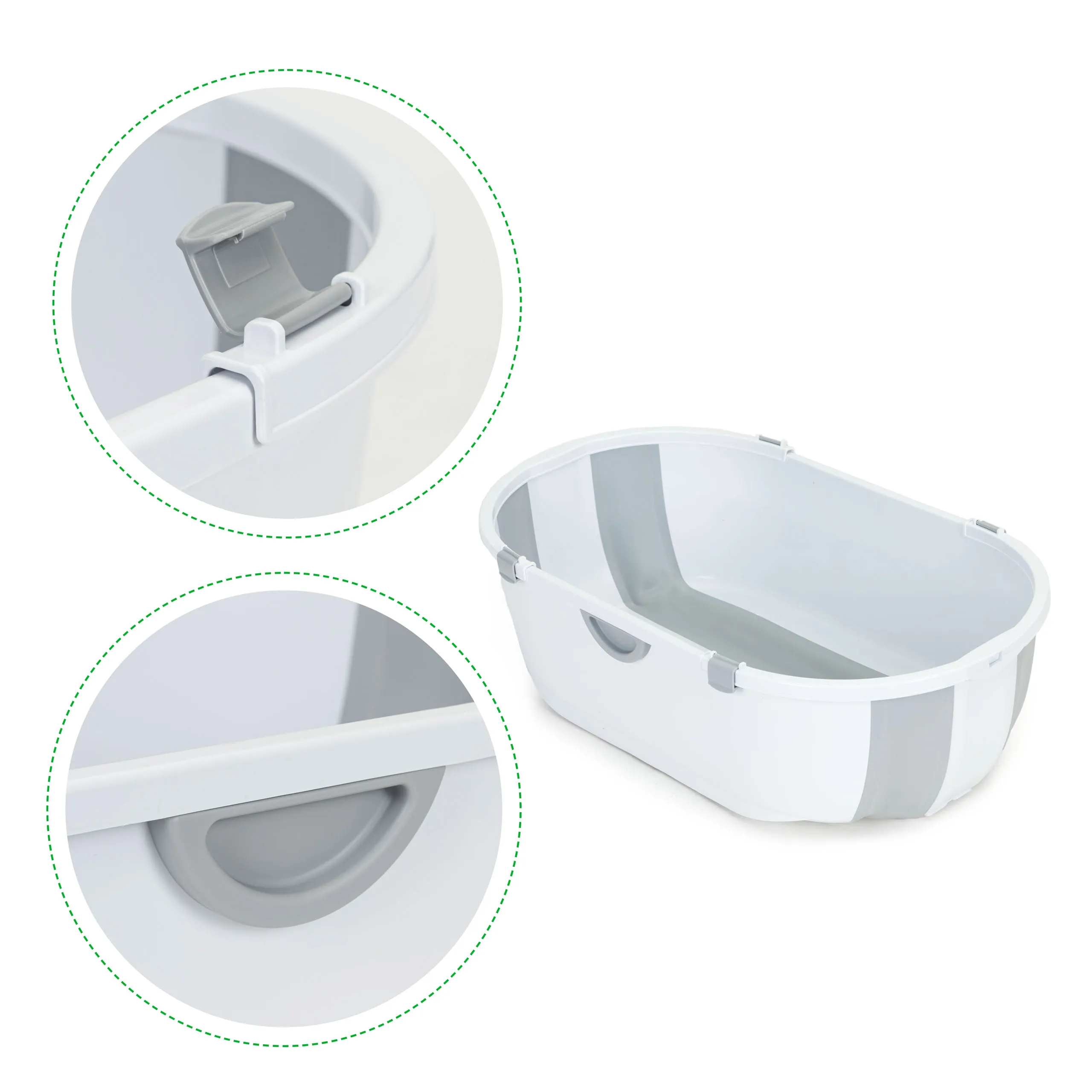 ecotoys sklopiva kada za bebe siva - slika 5