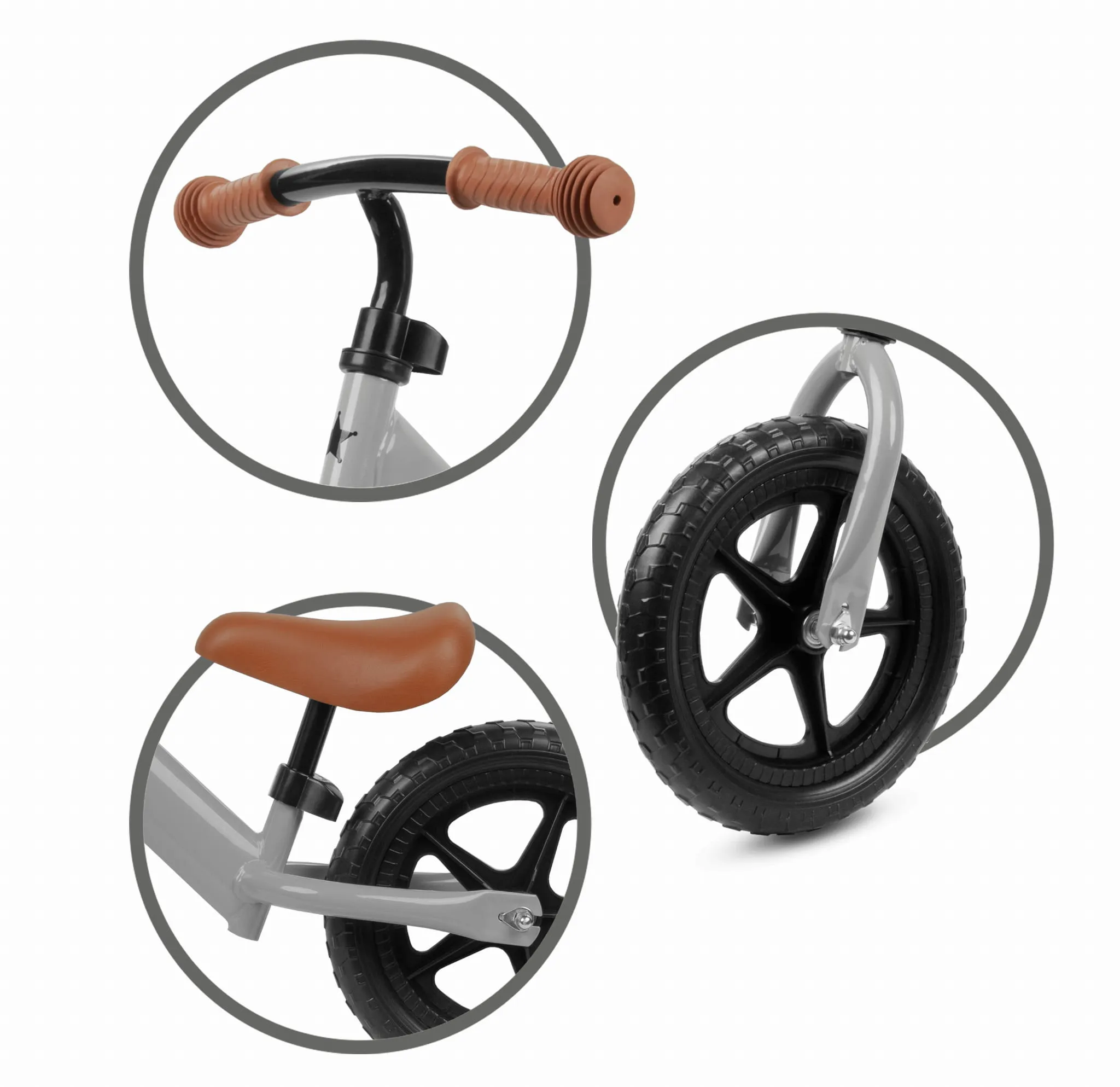 kidwell rebel dječji bicikl bez pedala, sivi - slika 5