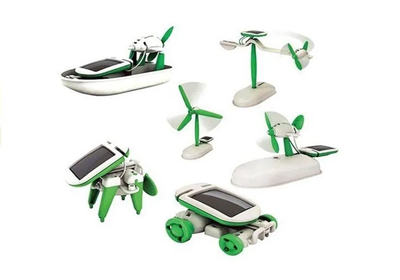 montessori kreativni solarni robot 6u1 - slika 3