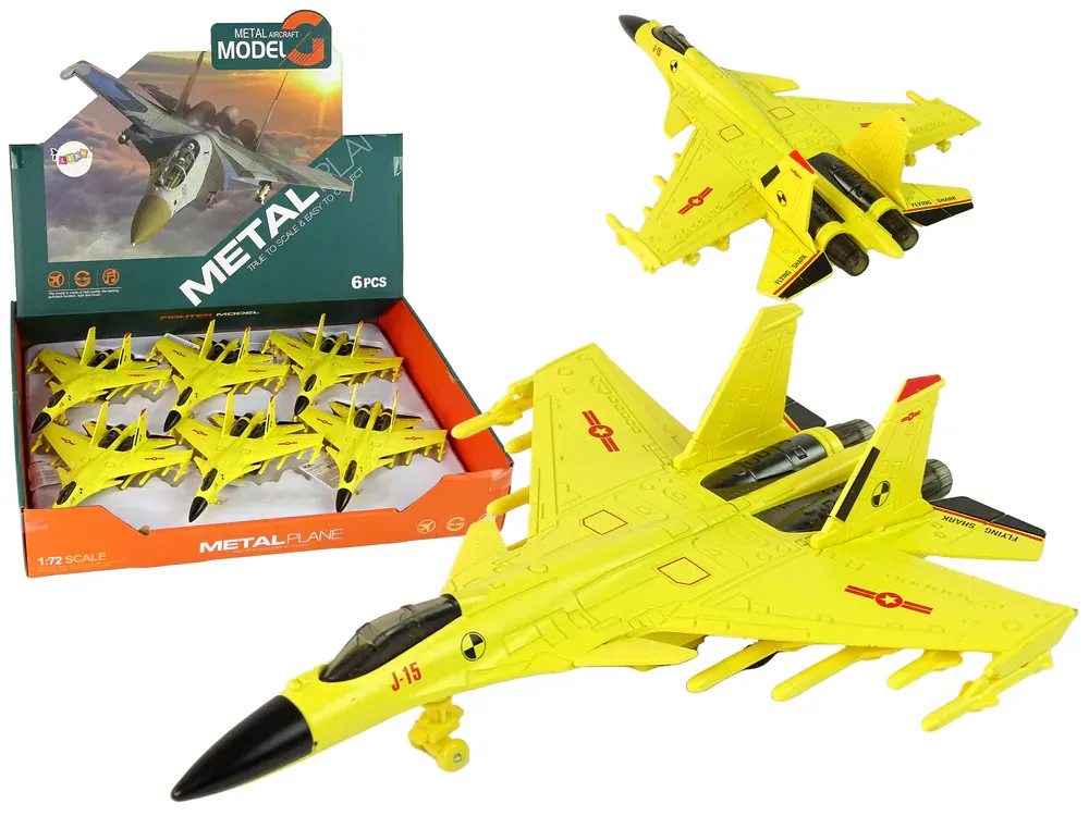borbeni avion sa svjetlosnim efektima 1:72 žuti - slika 2