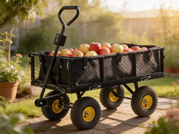 dvostruko funkcionalna vrtna kolica – crna boja - slika 4