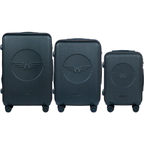 swallow, set od 3 wings abs+ kofera (l,m,s) tamno zelena - slika 2