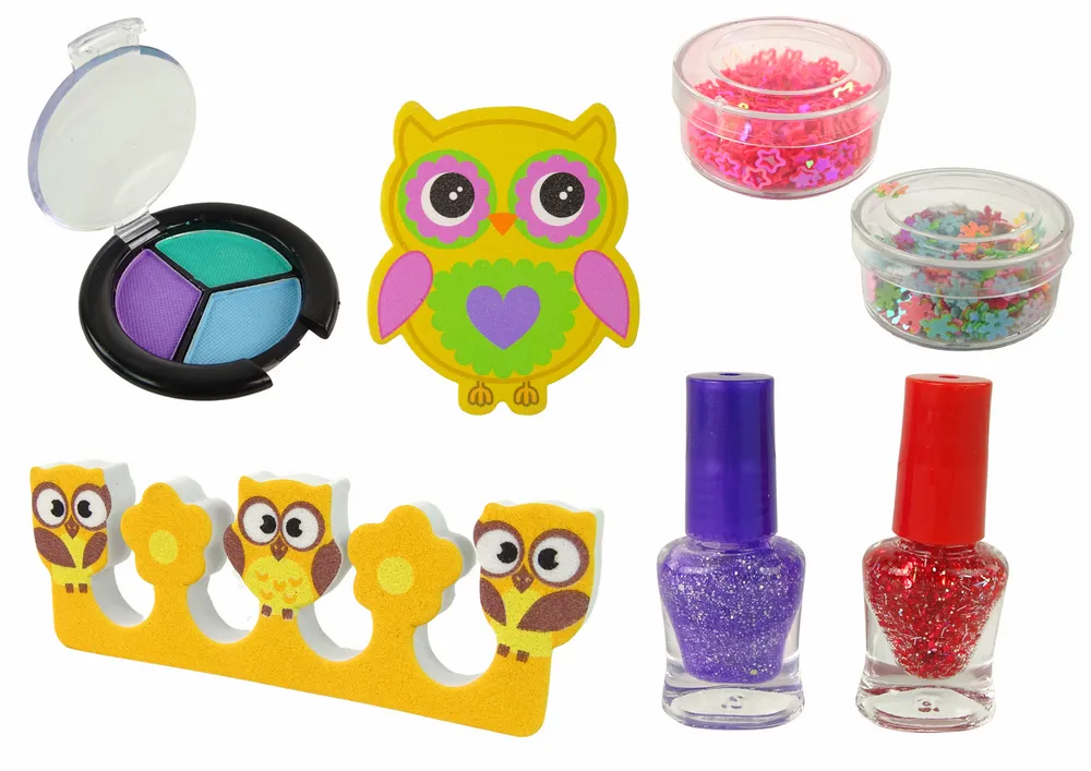 set za šminkanje i nail art sova - slika 3