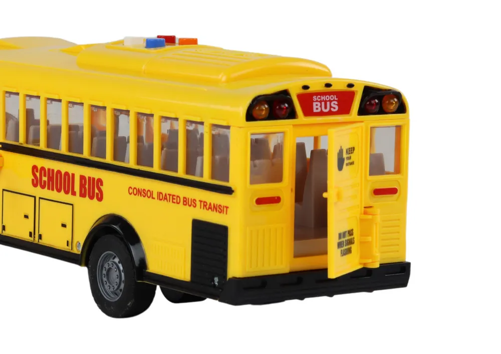 žuti školski autobus na frikcijski pogon s efektima - slika 5