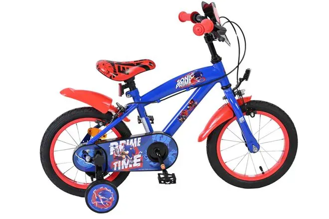 volare dječji bicikl sonic prime 14″ plavo-crvene boje, s dvije ručne kočnice - slika 2