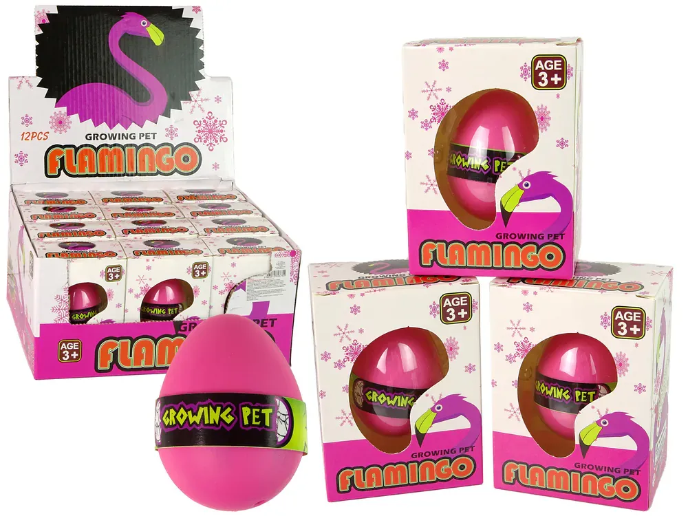 rastuće jaje flaminga 6cm ružičasto - slika 2