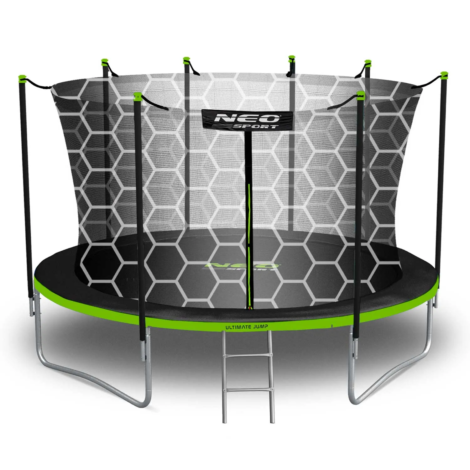 neo-sport vrtni trampolin 374 cm (12 ft) s unutarnjom mrežom i ljestvama - slika 3