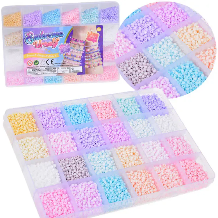 set pastelnih perli za narukvice prijateljstva, 24 boje - slika 2