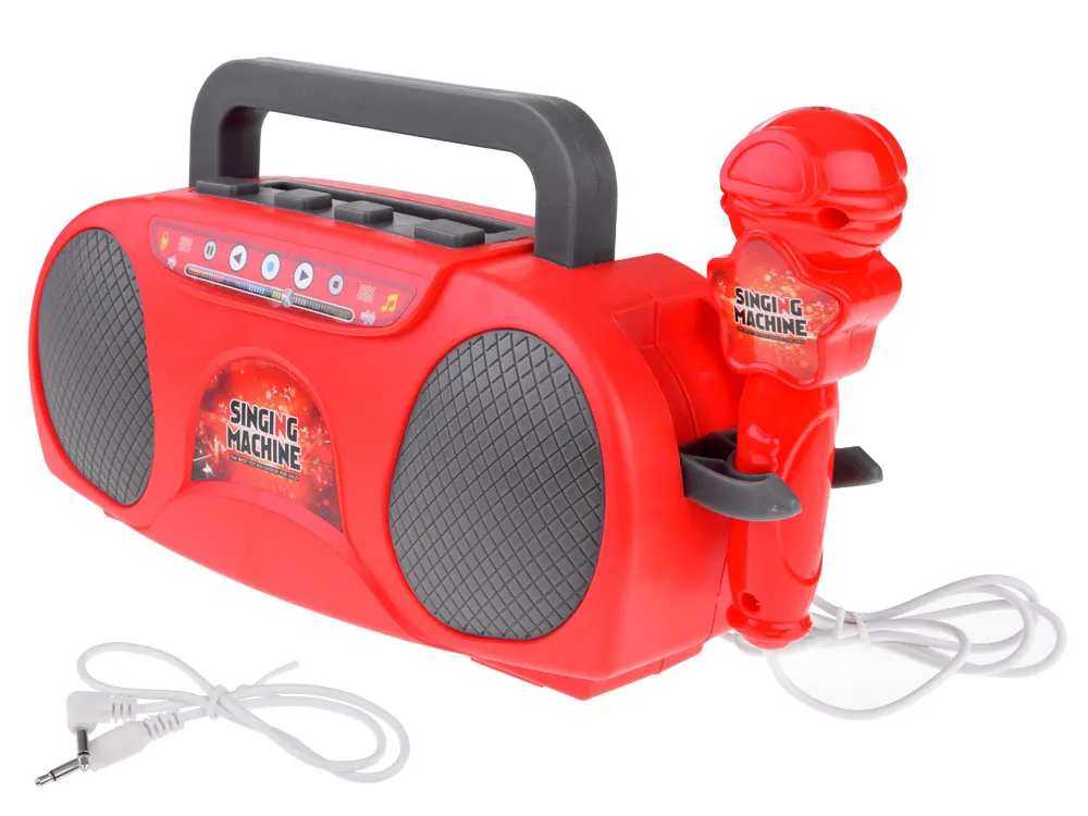 bežični radio s mikrofonom mp3 crveni - slika 4