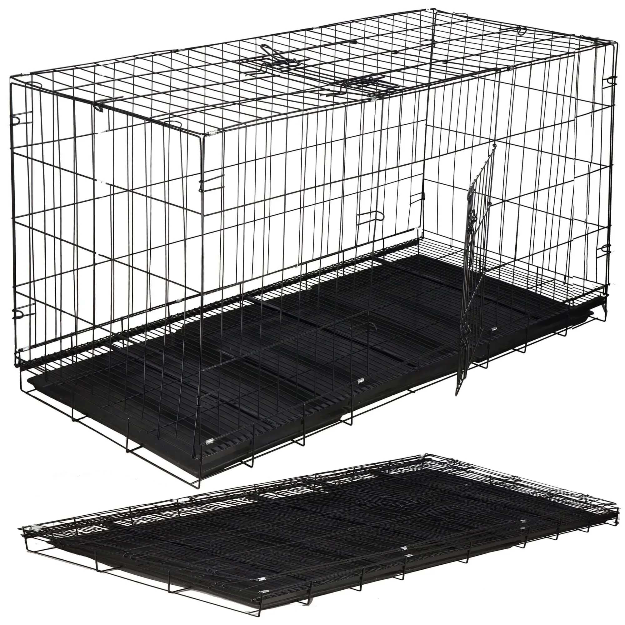 metalni kavez za životinje 130 x 60 x 70 cm - slika 2