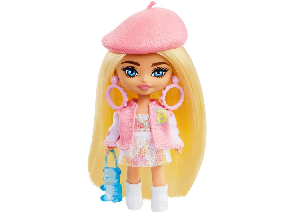 barbie extra mini minis modna lutka u beretki - slika 6