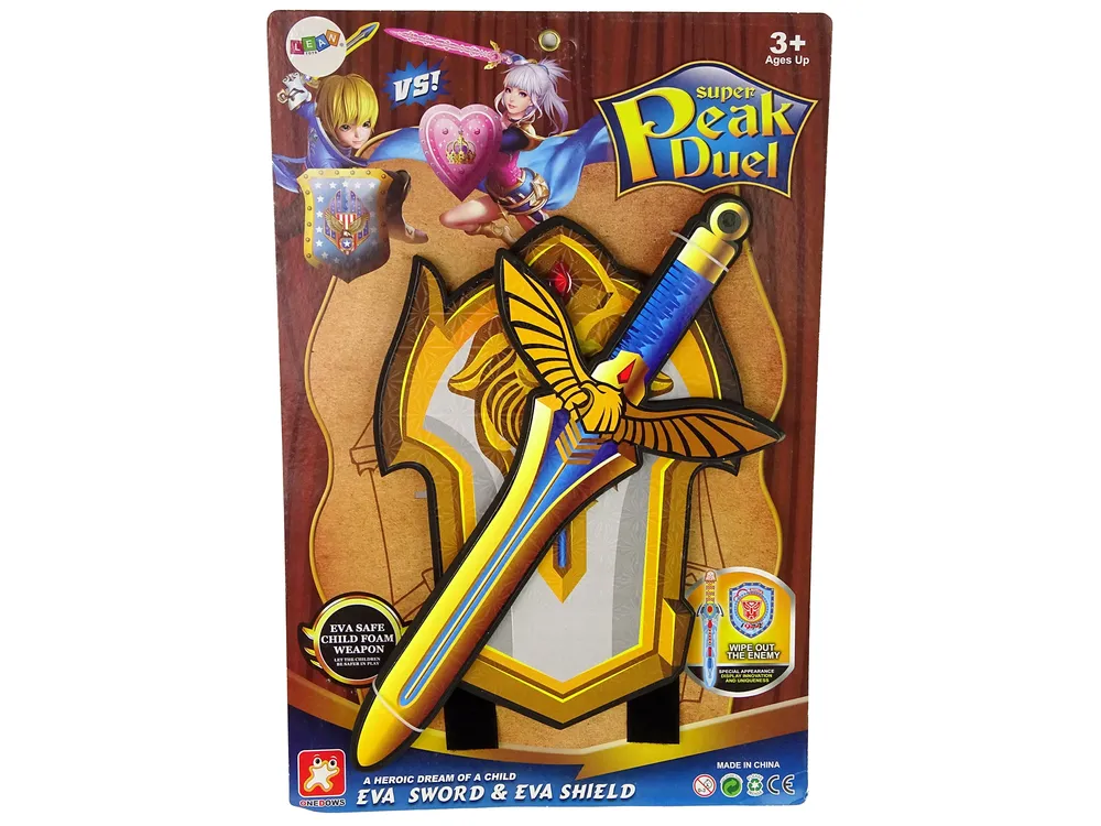 komplet warrior sa štitom i mačem od eva pjene - žuti - slika 5