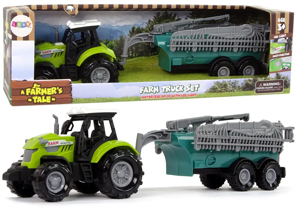 zeleni traktor s tirkiznom prskalicom - slika 2