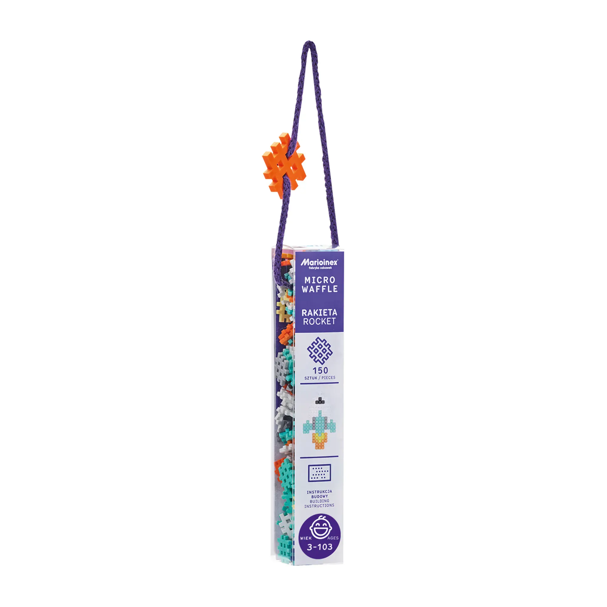marioinex set waffle kockica raketa 150kom. - slika 2