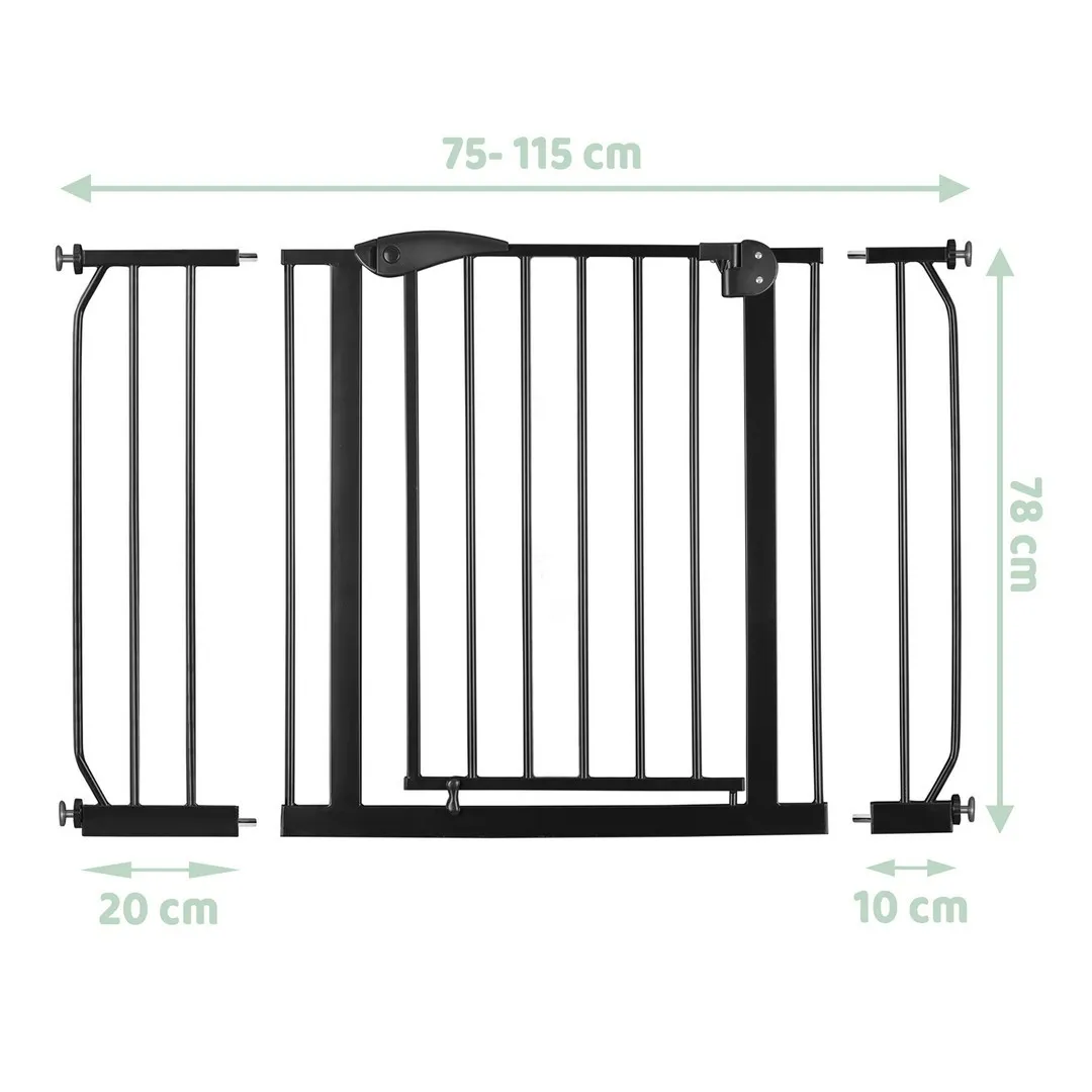 nukido crna sigurnosna vrata 75-115 cm - slika 8