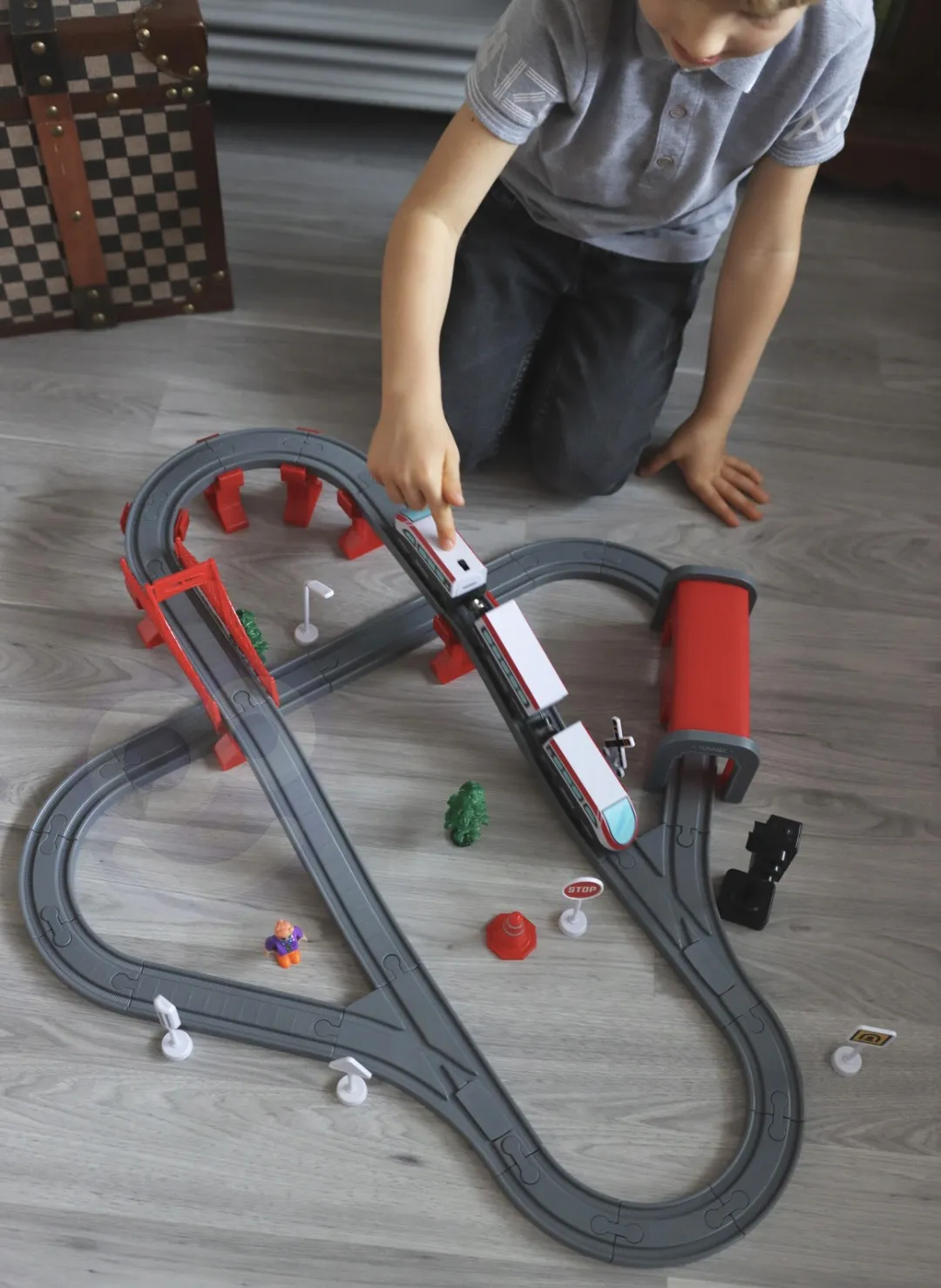 woopie električni vlak s tunelom 80 el. - slika 8