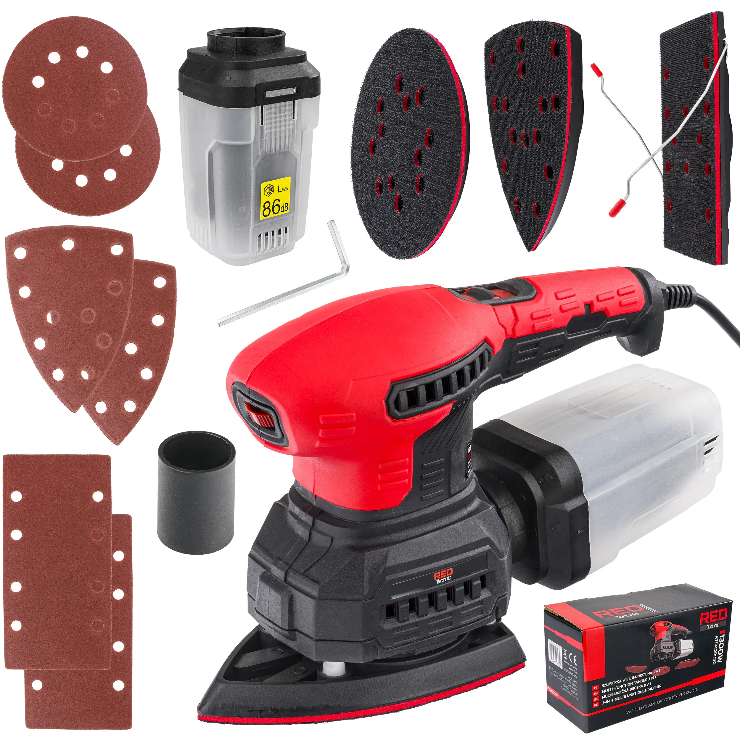 ekscentrična oscilacijska brusilica 125 mm 1300 w 3u1 – rtsmo0060 - slika 2