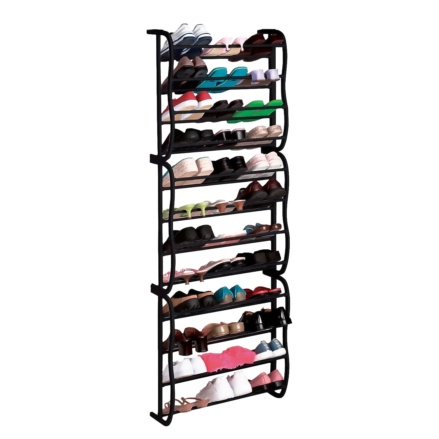 modernhome metalni organizator za cipele - crni - slika 6