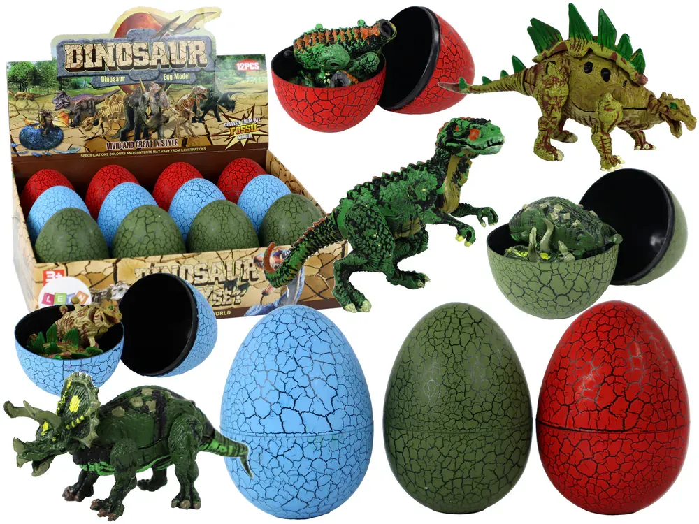 Figure jaja dinosaura u 3 boje 9 cm - Pribislavec