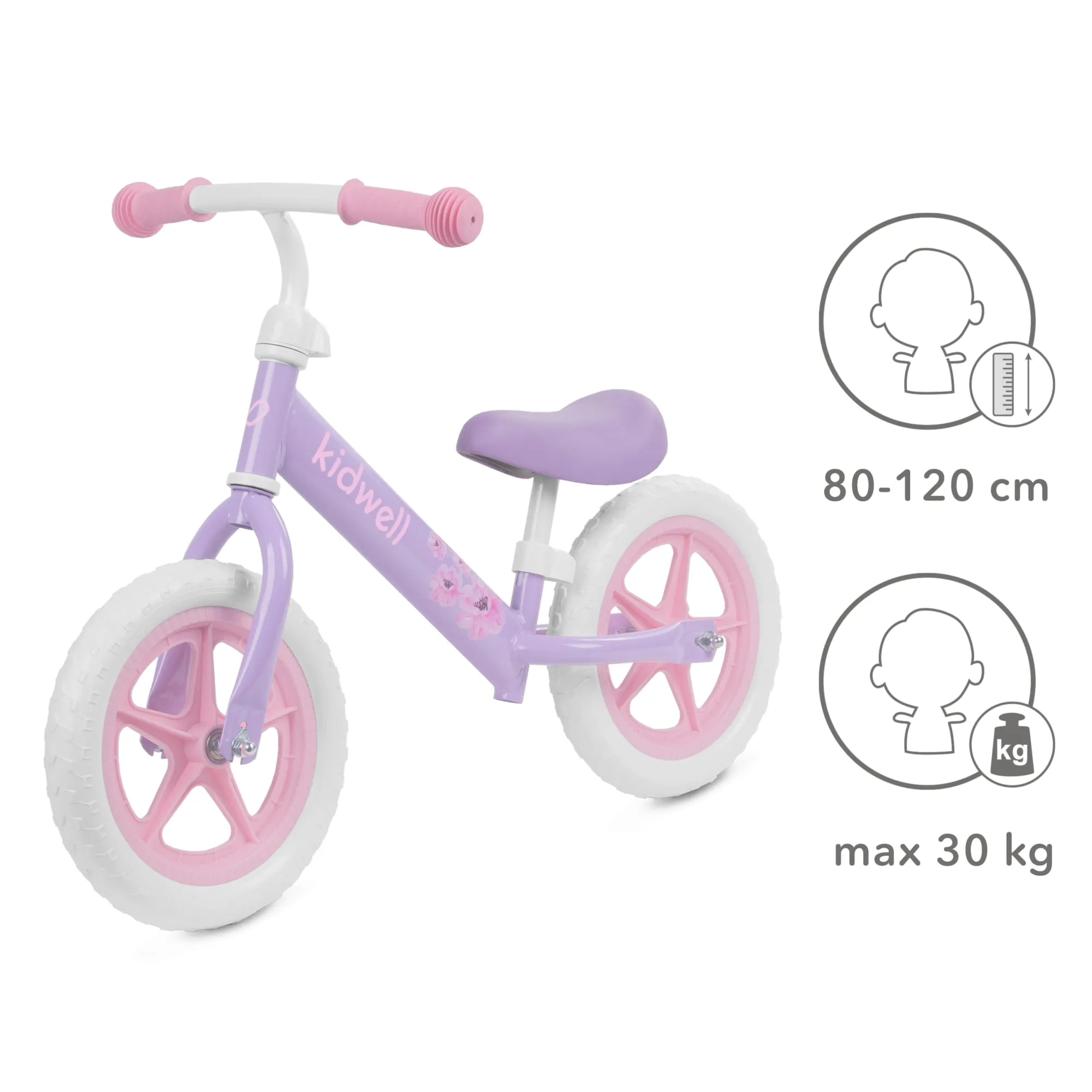 kidwell rebel dječji bicikl bez pedala, ljubičasti - slika 6