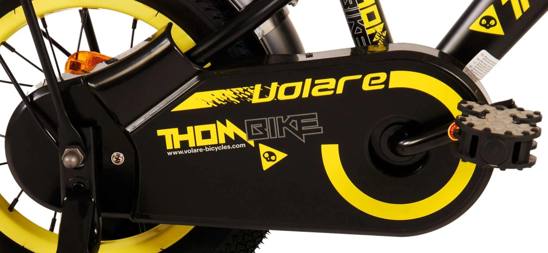 volare dječji bicikl thombike 12" crno-žuti - slika 6