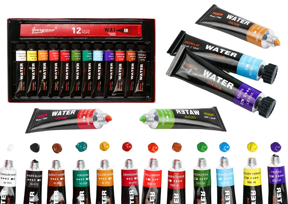 set akrilnih boja u tubi 12 boja - slika 2