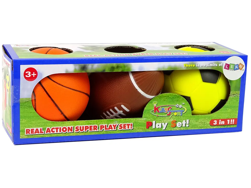 komplet mekanih dječjih sportskih lopti 3u1 - slika 4