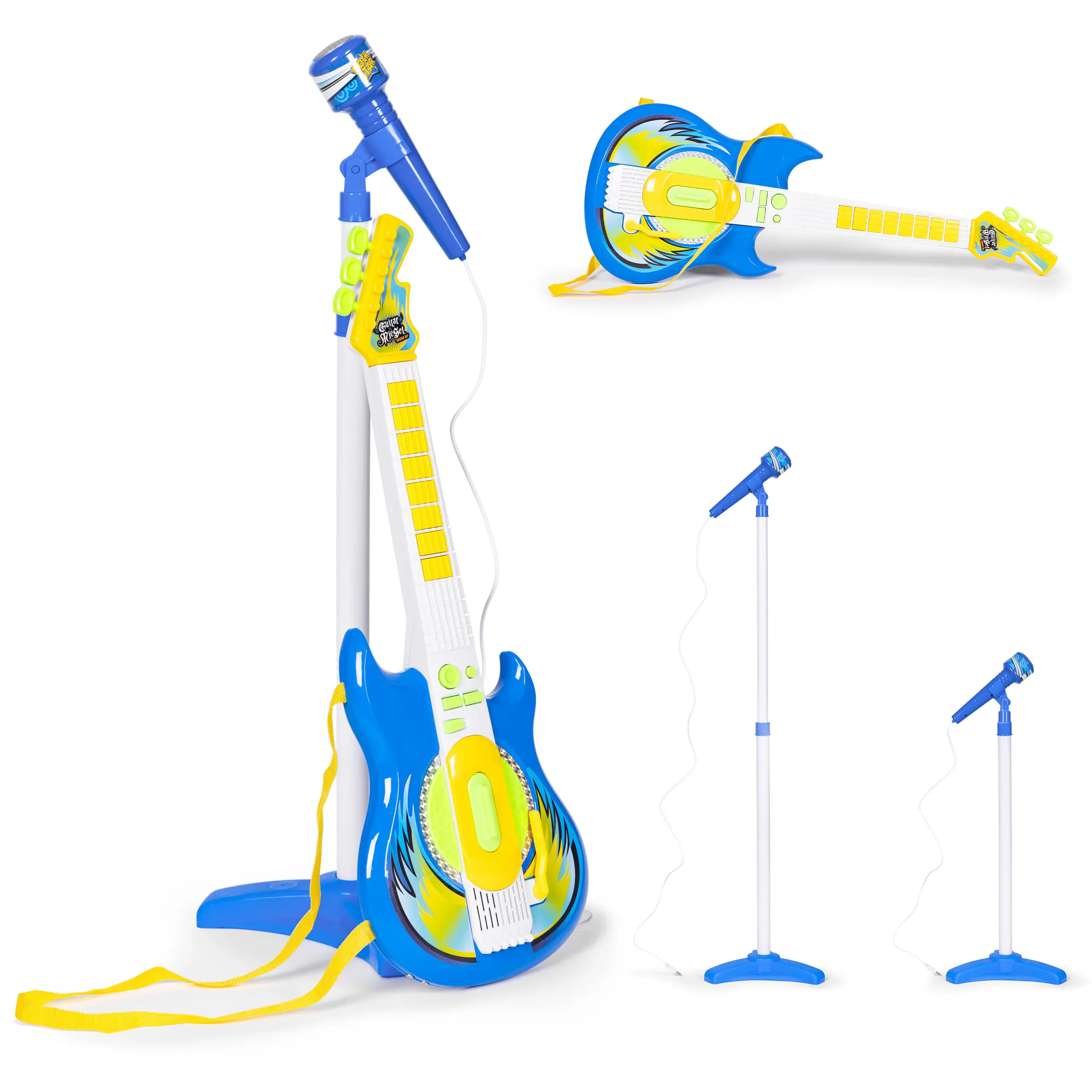 glazbeni set - mikrofon, električna gitara i stalak - slika 2