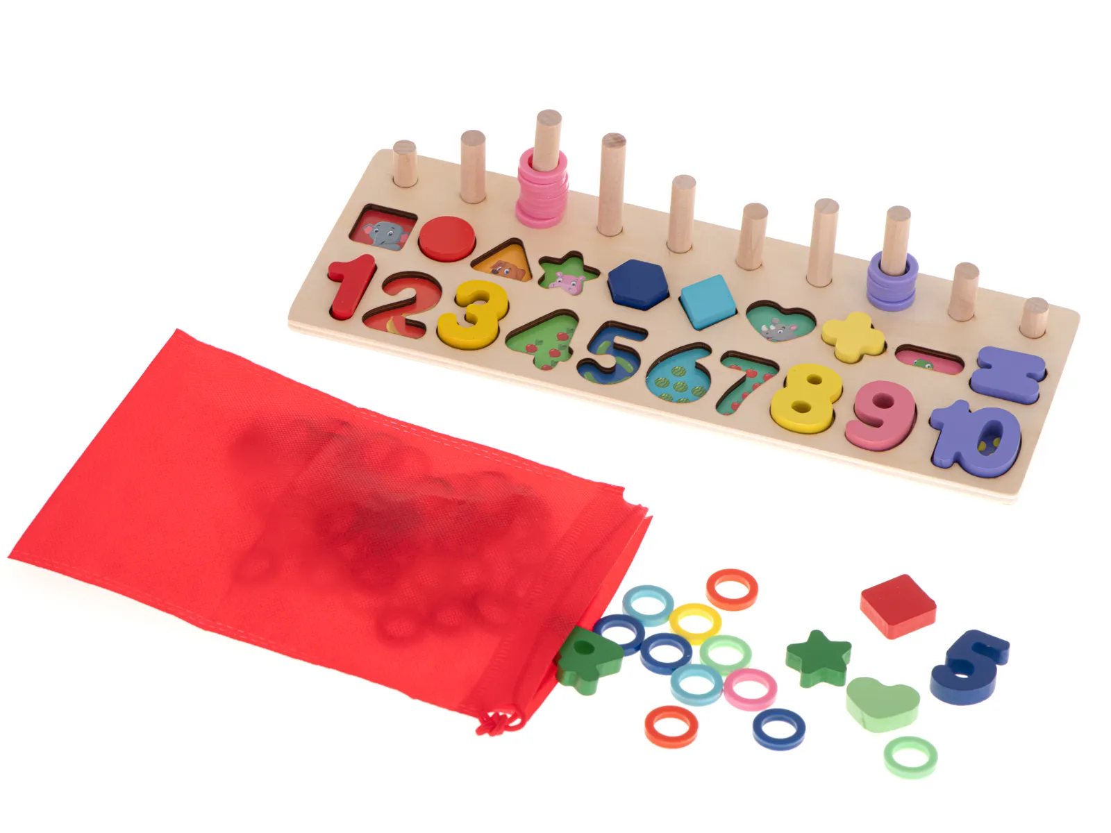 drveni abakus montessori sorter brojeva 2u1 13x36cm - slika 4
