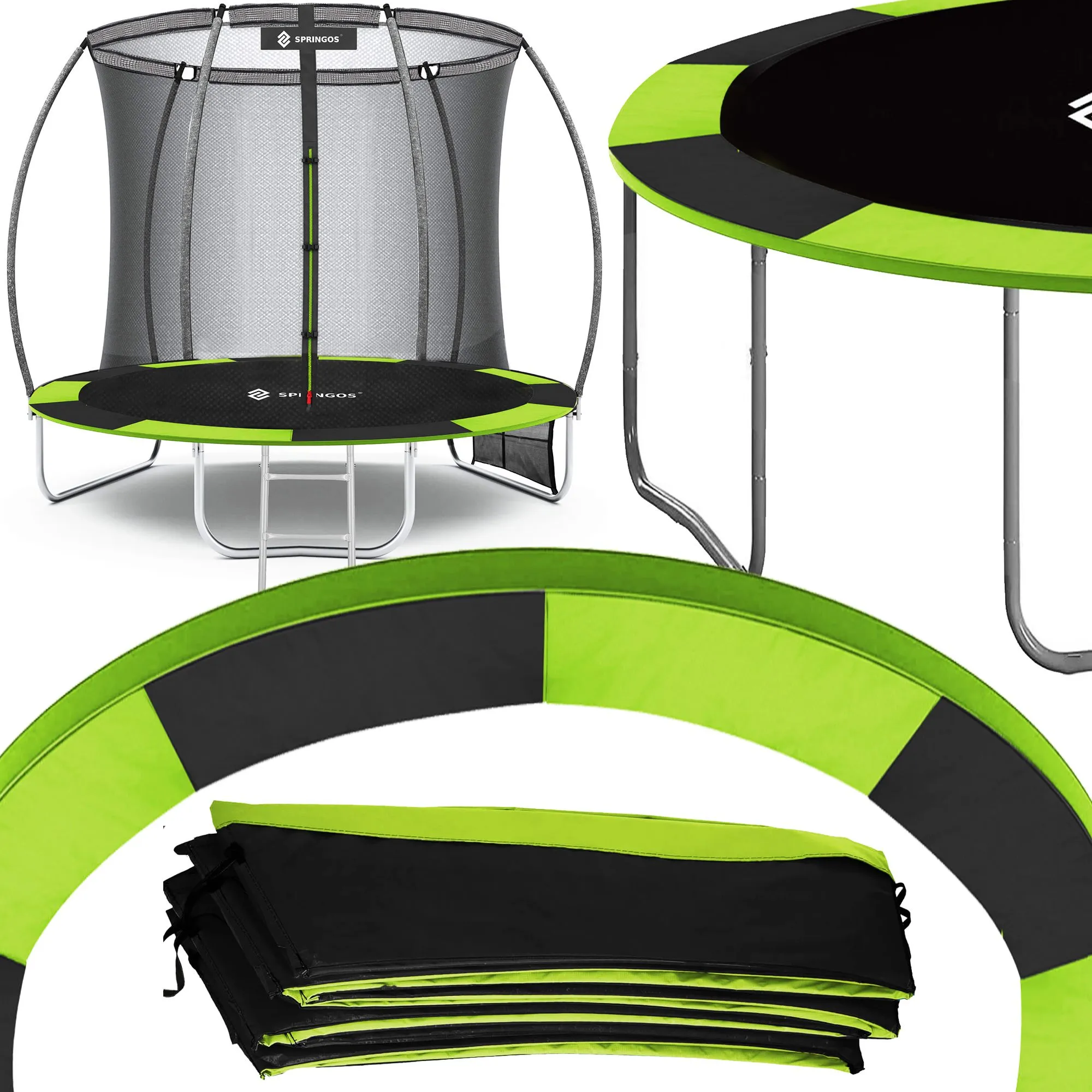 navlaka za trampolin crno-zelena 366cm - slika 4
