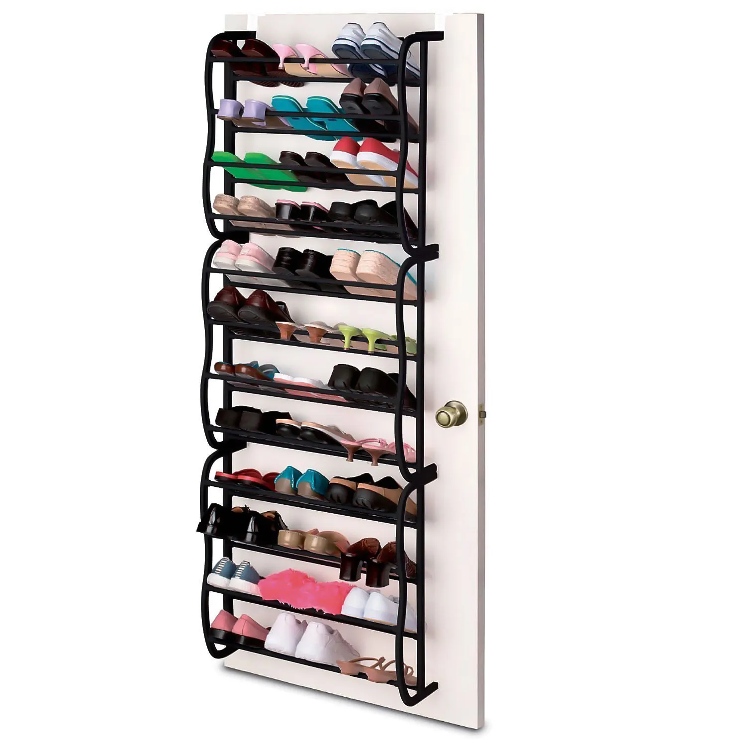 modernhome metalni organizator za cipele - crni - slika 5